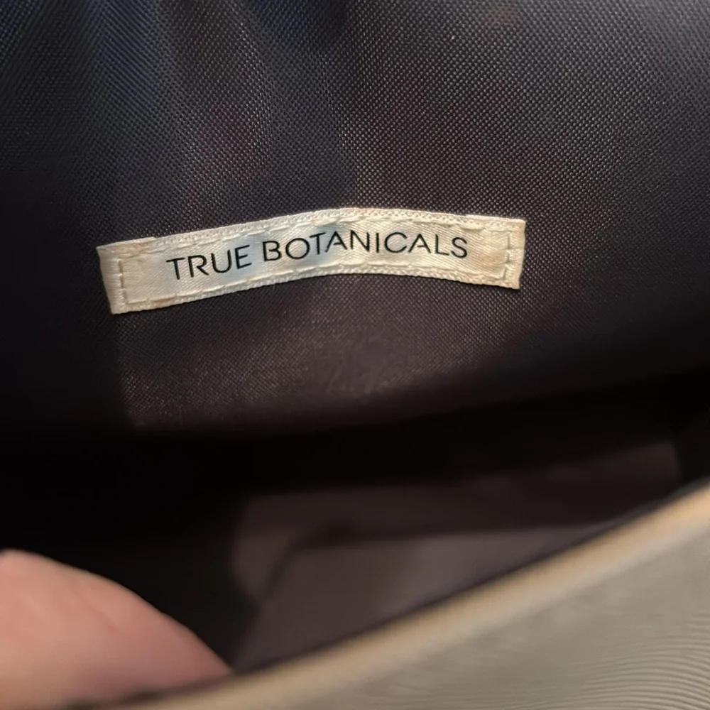 Elegant Tan True Botanicals makeup cosmetic tote bag